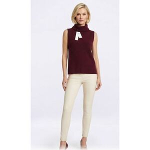 NWT 196 The Cashmere Project CASHMERE Sleeveless Turtleneck Sweater S